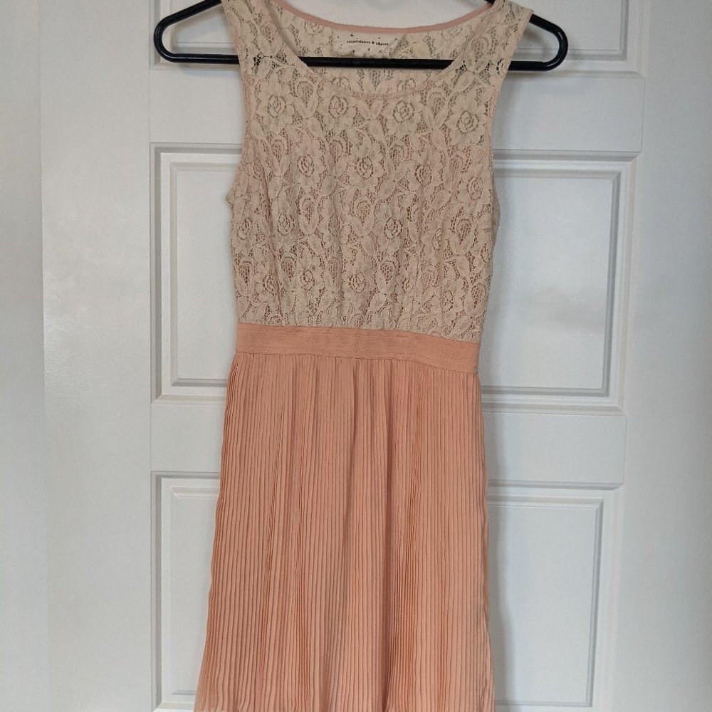 Urban Outfitters Dress with Lace & Pleated Skirt - Ballet-Core